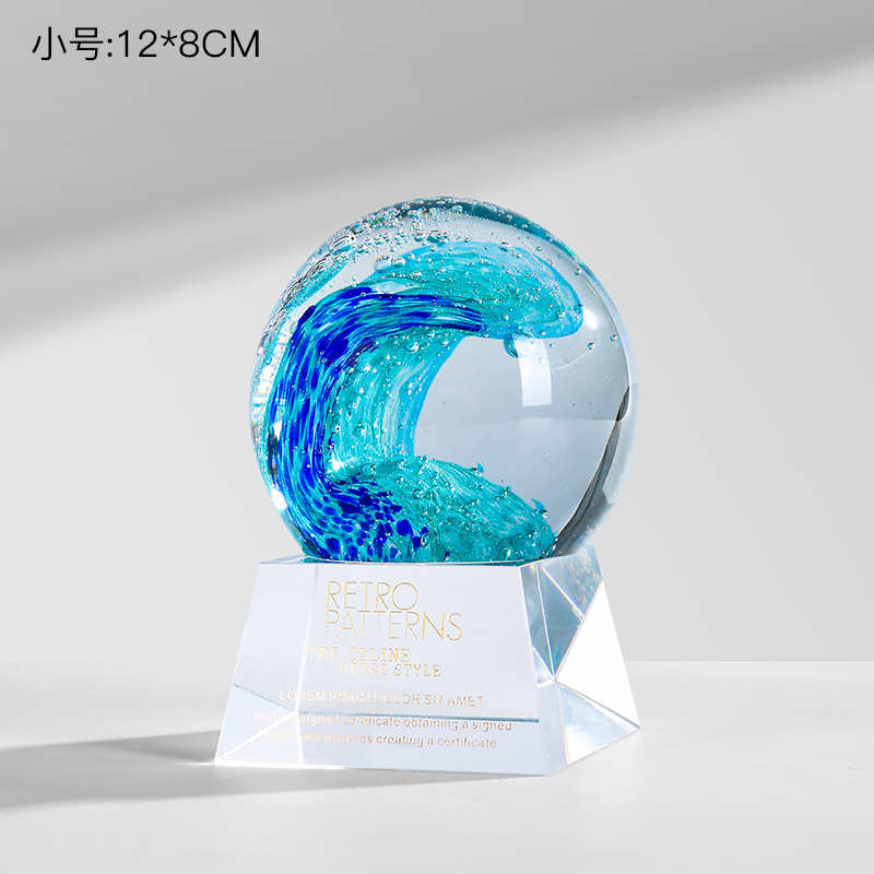 Base en cristal transparent