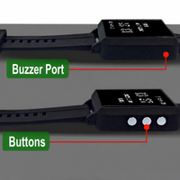 Montre industrielle portable LoRa avec récepteur de messages longue portée et rappel par vibration pour la patrouille en usine et les soins aux personnes âgées