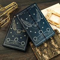 Carnet de notes étudiant Série Magic Snitch, impression artistique rétro européenne, à feuilles mobiles, couverture rigide en papier kraft, avec fermoir magnétique, idéal comme cadeau