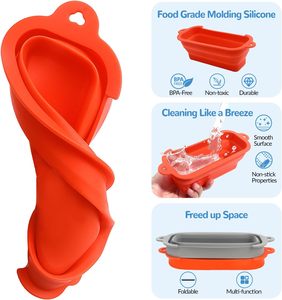 Revestimiento de silicona para grasa de 218x87x70mm para parrilla plana de 17, 22, 28, 36 pulgadas, bandeja reutilizable para recoger goteos, libre de BPA - Product Image 4