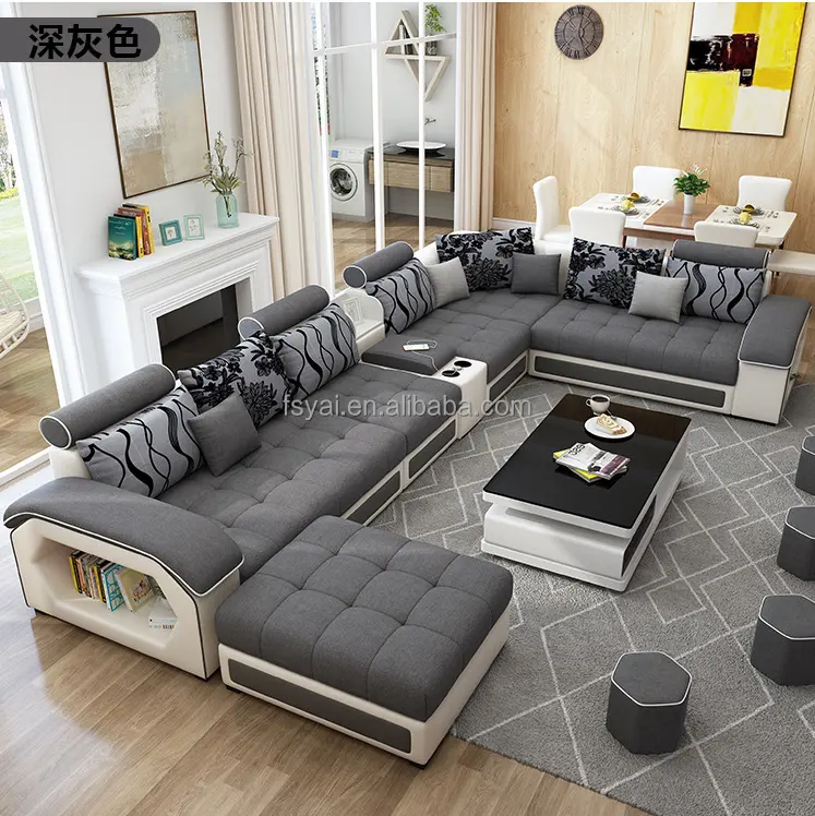 Juego de 10 asientos de sala de estar con suelo turco, diseño moderno y sencillo, para comprar en línea en china, con precio
