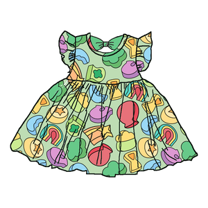 Nuevo Estilo de Vestido de Verano para Niña, de Manga Corta, con Lazo de Bruja Mágica Rosa de Seda de Leche, Sin Pedido Mínimo - Product Image 1