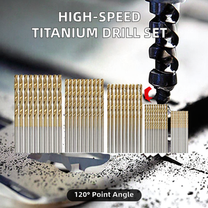 Juego de Brocas de Acero de Alta Velocidad de Grado Industrial, Garantía de 3 Años, Ángulo de Punta de 120°, 1 Broca Multiusos con Recubrimiento de Titanio - Product Image 2