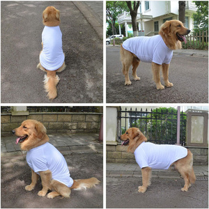 Color liso Dachshund animal ropa mascota Primavera Verano algodón imprimible en blanco perro camiseta - Product Image 4