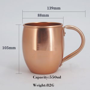 Taza de aluminio para fiestas, vaso de Metal desechable con logotipo personalizado de 550ml, barril de aluminio para Moscow Mule - Product Image 2
