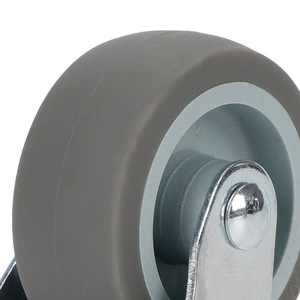 Tpr Caster Wheels 2 Inch Swivel Ball Bearing Gray Rubber Industrial Furniture Silent Operation - Product Image 3