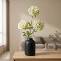 Fleurs de pivoine artificielles en soie, bouquet factice, haute simulation, style oriental réaliste, fait main pour mariage, maison, photographie