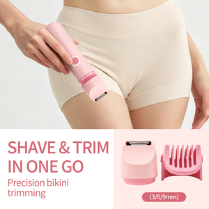 Tondeuse bikini pour femmes, rasoir électrique 5 en 1, rasoir étanche IPX7 rechargeable, épilateur facial et pubien - Product Image 3