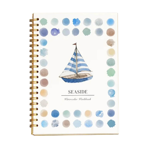 Quaderni di Acquerello a Tema Marino, Libro <span class=keywords><strong>da</strong></span> <span class=keywords><strong>Colorare</strong></span> <span class=keywords><strong>per</strong></span> Principianti, Kit di Pittura Facile con Scene Naturali, Carta 6.5x9 pollici, Regalo <span class=keywords><strong>per</strong></span> <span class=keywords><strong>Adulti</strong></span> - Product Image 3