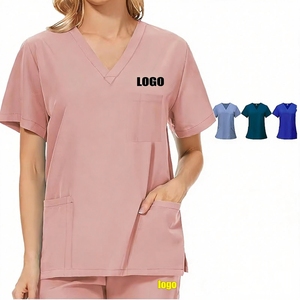 Ensembles de Jogging Unisexe en Tissu Éponge Polyester/Rayonne, Thermocollés, avec Logo Personnalisé, Qualité Médicale, Respirants, OEM, Uniformes de Travail pour Hôpital - Product Image 1