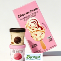 Boîte en carton blanc personnalisable avec logo, pliable, pour bâtonnets de crème glacée croustillante, bâtonnets de crème glacée, boîte en papier de qualité alimentaire pour aliments congelés