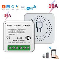 Pemutus Sirkuit Pintar WiFi Tuya FY02 16A Kontrol Ganda dengan Pengaturan Waktu Jarak Jauh via Aplikasi, Kontrol Suara Alexa, untuk Penggunaan Rumah Tangga