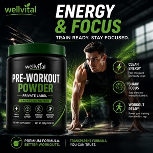 Explosive Energy OEM - Polvo Pre-Entrenamiento con Sabor Personalizado para Energía, Concentración y Fuerza Muscular - Product Image 3