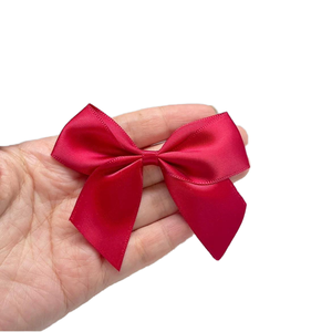 Accesorios de Decoración con Lazo de Satén Rojo Pequeño Hecho a Mano en Poliéster BestKing para Tocados Navideños y Flores, Venta al Por Mayor - Product Image 4