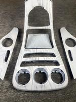 Kit de garnitures intérieures en bois de frêne noir 4 pièces pour Benz W205 C180 C200 C300 C63 AMG GLC X253, remplacement direct du panneau d'origine