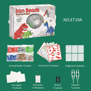 Jouets éducatifs de haute qualité pour enfants, puzzle 3D de dinosaures, bricolage, perles Perler, kit de perles à fusionner de 5 mm - Product Image 2