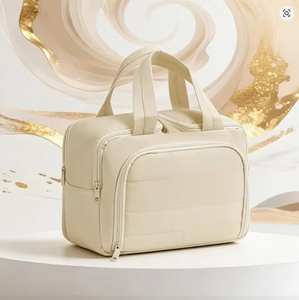 <span class=keywords><strong>KALIDI</strong></span> Große Kapazität Handtuch-Kosmetiktasche für Frauen mit Reißverschluss, Griff und Pinselhaltern - Tragbarer Reise-Kosmetikorganizer - Product Image 6
