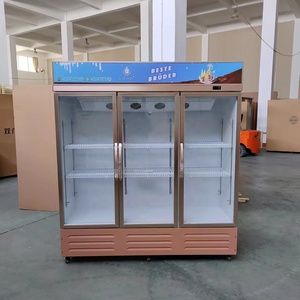 Réfrigérateur de bière d'affichage de portes en verre commerciales de trois 1000L, réfrigérateur, refroidisseur de boisson, congélateur de légume, <span class=keywords><strong>deepfreeze</strong></span> de viande - Product Image 3