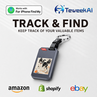 Localizador Bluetooth F1 E Ink Antipérdida Compatible con Apple Find My, Tarjeta de Información NFC, IP65, Llavero, Dispositivo para Mascotas y Equipaje