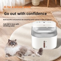 Fontaine à eau intelligente pour chat, à détection de mouvement automatique, à circulation continue, portable, contrôlée par Wi-Fi via application mobile pour chiens et chats