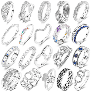 <span class=keywords><strong>Anello</strong></span> Nuziale da Donna Originale MULA in <span class=keywords><strong>Argento</strong></span> con <span class=keywords><strong>Zirconi</strong></span> Scintillanti Gioiello di Fidanzamento Regalo di Anniversario Fai da Te di Fabbrica - Product Image 1