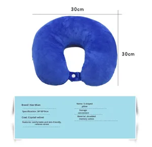 Oreiller de voyage en mousse à mémoire de forme souple en forme de U, léger et portable, avec rembourrage en coton PP, tissé, amovible et lavable <span class=keywords><strong>pour</strong></span> le sommeil - Product Image 5