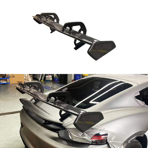 Aileron arrière en fibre de carbone 718 2016-2024, état neuf, style carbone humide, mise à niveau pour 718 Boxster Cayman RS - Product Image 1