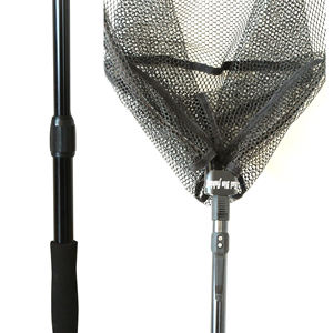 Épuisette de pêche à la <span class=keywords><strong>carpe</strong></span> télescopique pliable en aluminium avec poignée EVA de 18 cm, filet en caoutchouc AL à mailles de 5 mm - Product Image 2