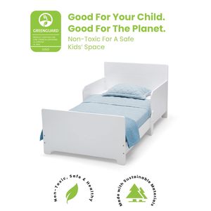MySize Modern Style Bianca White Pine Wood Toddler Bed Children's <strong>Cribs</strong> for Bedroom Furniture - Product Image 3