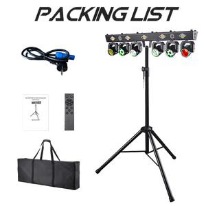 Reiz Soporte Móvil para Luces de Cabeza Móvil de 120W y 6 Cabezas con Efecto Estroboscópico RGB, Control de Sonido DMX512, Iluminación de Escenario para DJ, Discoteca y Espectáculos - Product Image 4