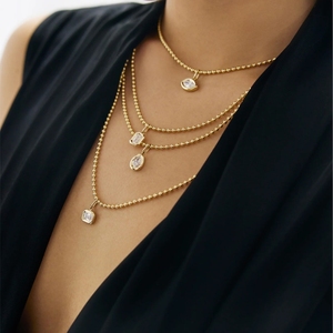 Op maat gemaakte 0.5CT 1CT Marquise geslepen hanger IGI gecertificeerde synthetische diamant sieraden lab gekweekte diamant ketting - Product Image 5