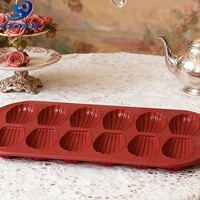 Moule en silicone résistant à la chaleur de qualité alimentaire, 12 cavités, en forme de coquille Saint-Jacques, pour chocolats, bonbons et madeleines, idéal pour les occasions festives