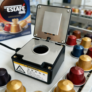 Machine de scellage thermique manuelle à capsule de café <span class=keywords><strong>Nespresso</strong></span> originale en aluminium à trou unique, idéale pour la famille ou le bureau – Offre spéciale - Product Image 1