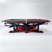 PUSHIZHE, Table de billard chinoise 8 boules, taille standard 9 pieds, ardoise naturelle, cadre en bois massif, coussin en caoutchouc K55, club