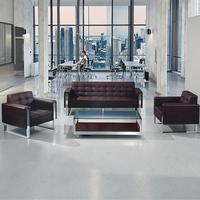 Modernes Sofa für Büro empfang Warten Leder Lobby Besucher Verlassen des Raumes Sofas Kunst Minimalist Chinese Business Rec