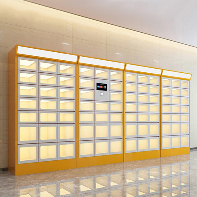 Custom Smart RFID Cabinet Locker Electronic Lock Double-Sided Assembled Cold Rolled Steel Food Storage Direct Factory