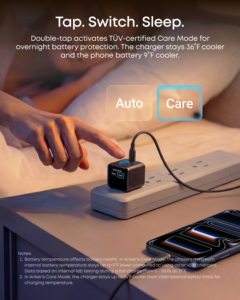 <span class=keywords><strong>Chargeur</strong></span> intelligent Anker Nano 45W avec écran 180 °   Protection pliable pour iPhone avec mode de reconnaissance, charge rapide PD ActiveShield, compacte pour le voyage - Product Image 5