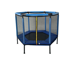 Mini <span class=keywords><strong>trampoline</strong></span> hexagonal CreateFun FITNESS 55 pouces pour enfants avec filet, sans ressorts, avec poignée, jouet pour enfants - Product Image 5