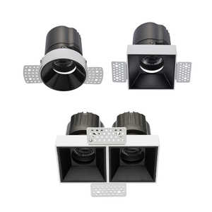 Plafonnier LED moderne AC100-277V 3CCT 8W/15W/25W encastré sans cadre COB <span class=keywords><strong>Spot</strong></span> haut de gamme pour villa et hôtel, IRC élevé 90/97 - Product Image 1