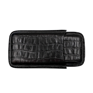 กล่องเก็บซิการ์แบบพกพา Guevara รุ่น Genuine Modern Travel พร้อมที่ตัดซิการ์ 3 <span class=keywords><strong>นิ้ว</strong></span> ทำจากหนัง อุปกรณ์เสริมสำหรับซิการ์สุดหรู - Product Image 6