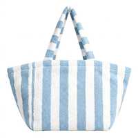 Sac fourre-tout personnalisé en tissu éponge 100% coton, sac de plage rayé, grande capacité, sac à bandoulière pour femmes, voyage, shopping, vente en gros