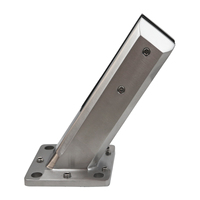 Support de fixation carré réglable en hauteur et en inclinaison ZD pour garde-corps en verre pour escaliers
