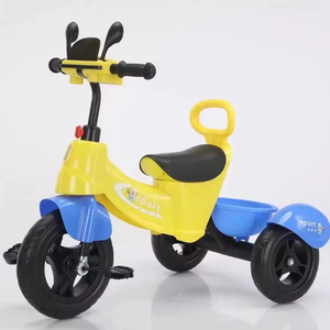 Triciclo Infantil Estilo Motocicleta, Amarillo y Azul, de 3 Ruedas, con Pedales, para Niños de 2 a 5 Años - Product Image 3