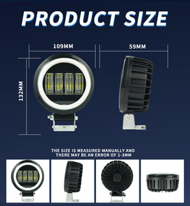 4 "30W Offroad 12V 24V Tại Chỗ Chùm Chạy Đèn Xe Tải Thuyền ATV Xe Máy <span class=keywords><strong>LED</strong></span> Sương Mù Ánh Sáng Đôi Mắt Thiên Thần Làm Việc Thanh Ánh Sáng - Product Image 3