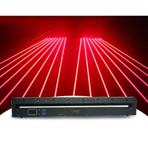Barre de lumière laser à 8 faisceaux rouges DMX512, éclairage de scène actif au son pour DJ, discothèque, fête, mariage, événement - Product Image 1