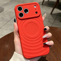 Coque magnétique en silicone effet vague d'eau style INS, compatible avec iPhone 18 Pro Max, 17, 16, 15, chargement sans fil, protection antichoc – Nouveauté 2026, Vente Flash