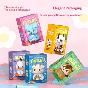 Bloques de Construcción de Partículas Compatibles con Animales, Adornos Educativos para Niños, Rompecabezas de Muñecas de Dibujos Animados, Juguete de Regalo para Niñas de 14+ Años - Product Image 4