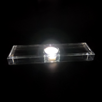 Vente en gros usine – Base LED vierge en verre K9 poli personnalisé avec lumière colorée pour la lithothérapie