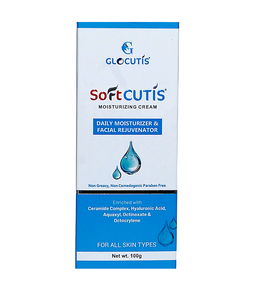 Crème hydratante Glocutis Soft Cutis 100g, céramide, acide hyaluronique, non grasse, non comédogène, soin du visage quotidien - Product Image 6