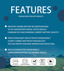 Chargeur de <span class=keywords><strong>voiture</strong></span> ABS intelligent 12V/24V Chargeur de batterie au lithium avec adaptateur d'alimentation QC3.0 Protection contre les surcharges - Product Image 4